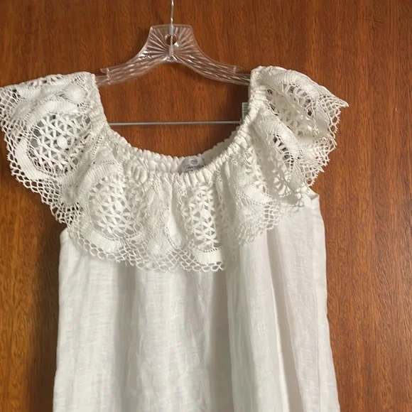 Handmade linen & lace dress from Italy - Picture 5 of 14